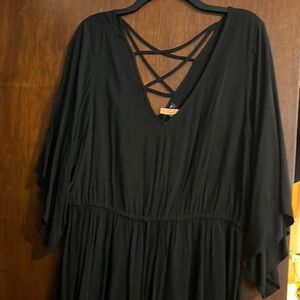 Black drawstring dress.